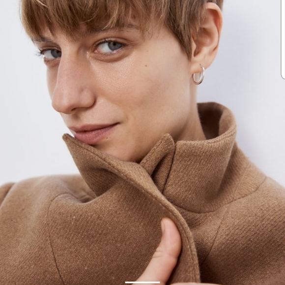 ZARA Wool Blend Double Breasted Blazer Sz S - Picture 5 of 8